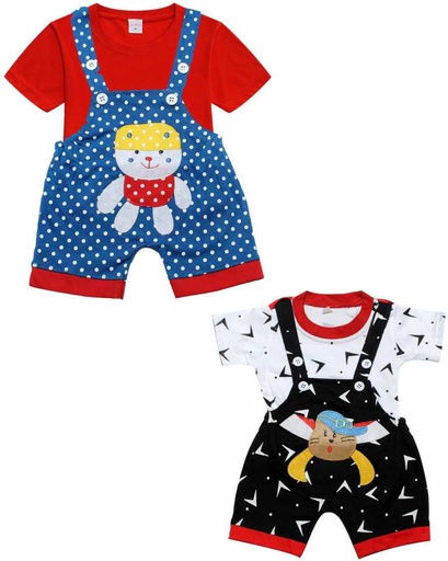 Dungaree For Boys &amp; Girls Casual Applique Pure Cotton